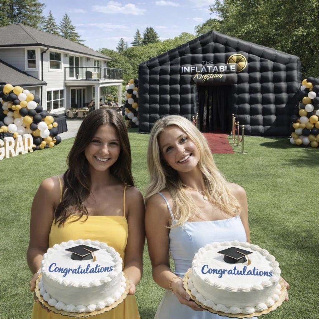 graduation-party-rentals-outdoor-celebration-with-cakes-and-friends