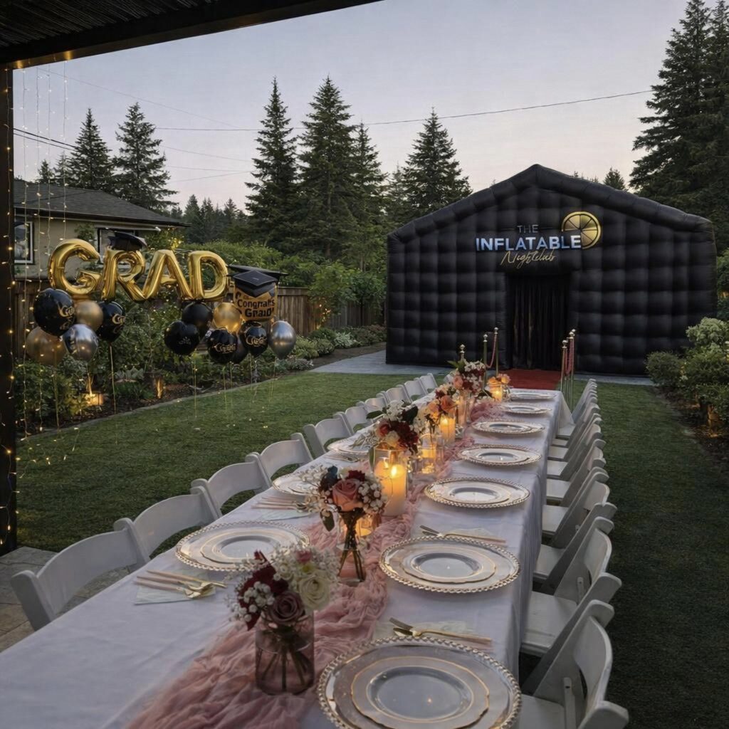 graduation-party-rentals-outdoor-table-and-decorations